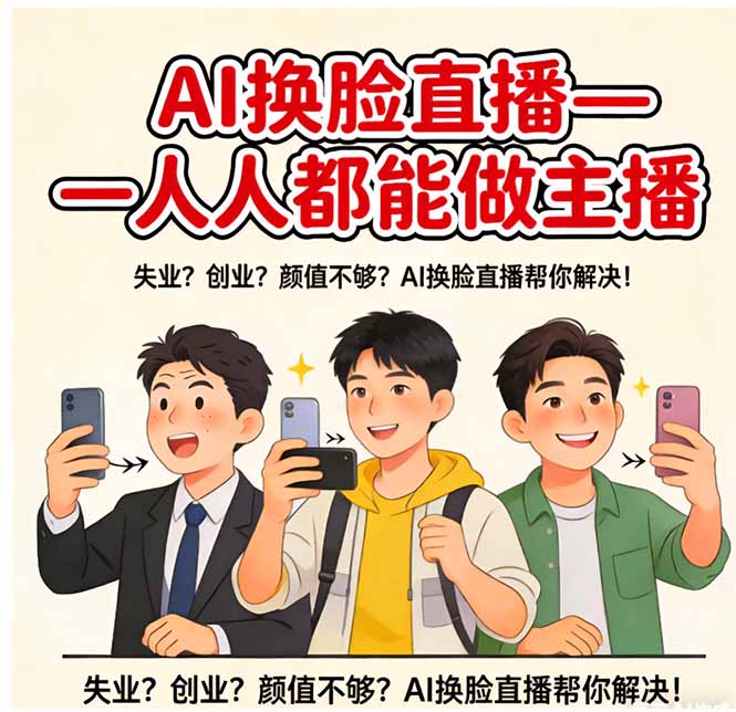 AI换脸直播，人人都能做主播-学链网创