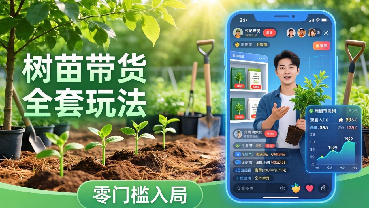 视频号AI树苗带货全套玩法：零门槛入局，掌握豆包、千问等AI工具制作树苗视频的全套流程-学链网创