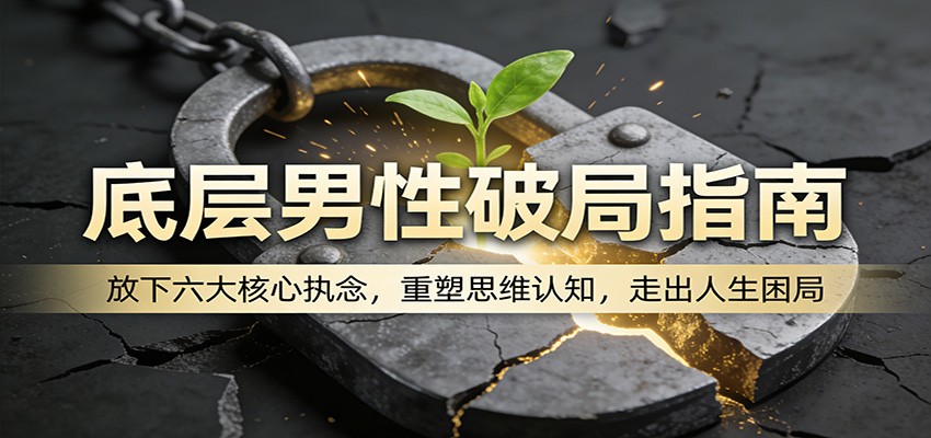 底层男性破局指南：放下六大核心执念，重塑思维认知，走出人生困局-学链网创