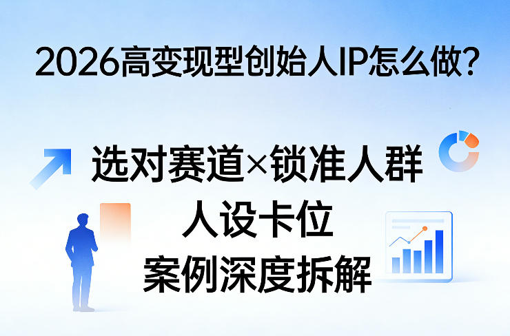 2026高变现型创始人IP怎么做？选对赛道×锁准人群×人设卡位×案例深度拆解-学链网创