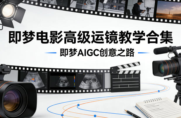 即梦电影高级运镜教学合集，即梦AIGC创意之路-学链网创