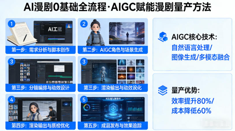 AI漫剧0基础全流程,快速掌握AIGC赋能的漫剧量产方法-学链网创