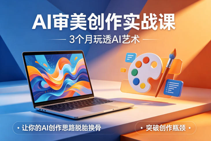 AI审美创作实战课，3个月玩透AI艺术，让你的AI创作思路脱胎换骨，突破创作瓶颈-学链网创