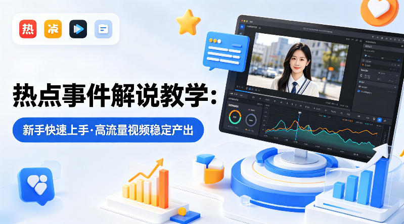 某大V的热点事件解说教学，新手也能快速上手，稳定产出高流量解说视频-学链网创