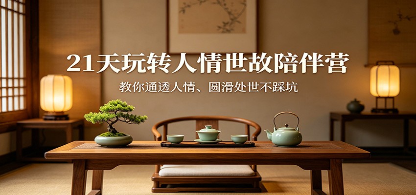 21天玩转人情世故陪伴营：教你通透人情、圆滑处世不踩坑-学链网创