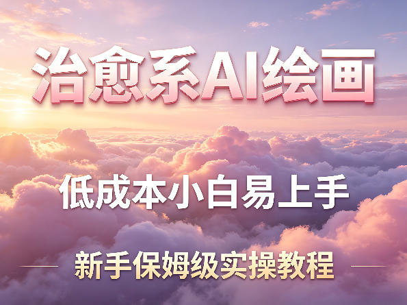 治愈系AI绘画提示词项目，低成本小白易上手，每天10分钟，新手保姆级实操教程-学链网创