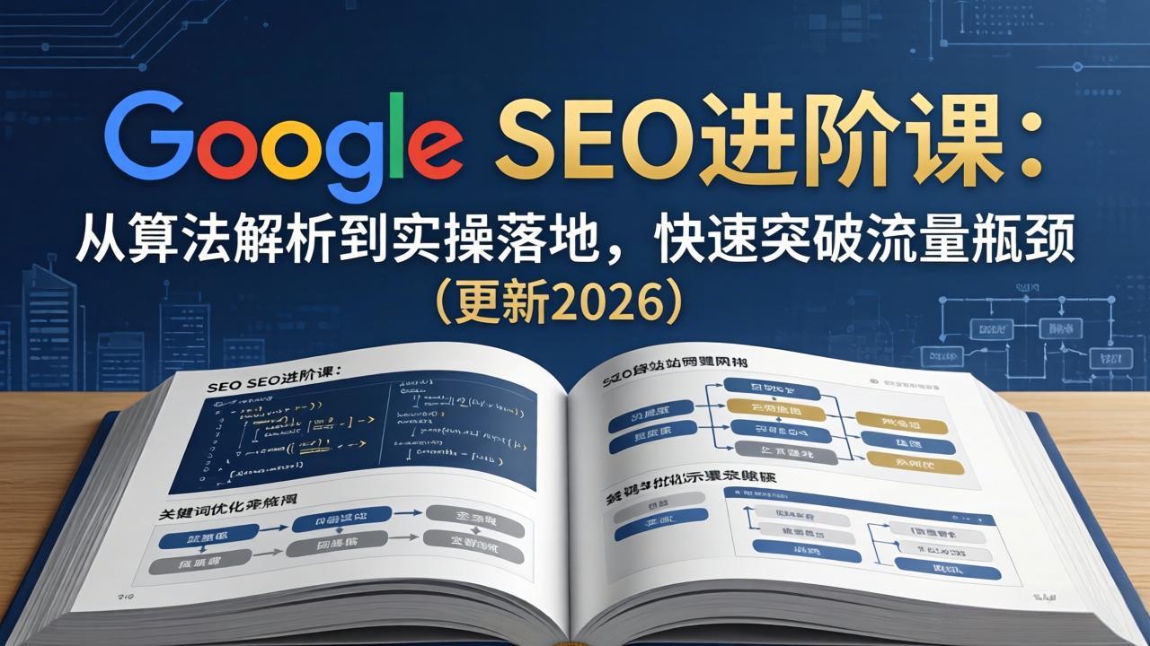 Google SEO进阶课：从算法解析到实操落地，快速突破流量瓶颈(更新2026-学链网创