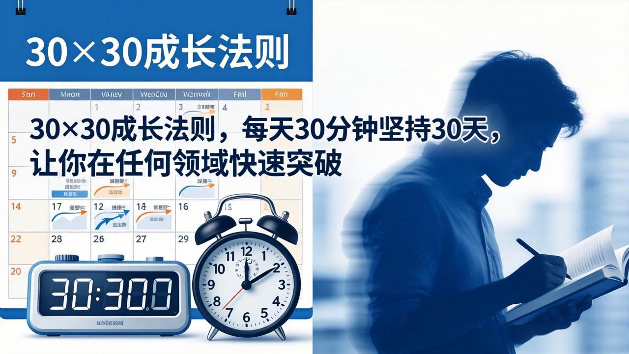 付费文章：30×30成长法则，每天30分钟坚持30天，让你在任何领域快速突破-学链网创