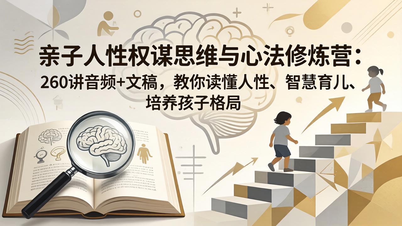 亲子人性权谋思维与心法修炼营：260讲音频+文稿，教你读懂人性、智慧育儿、培养孩子格局-学链网创