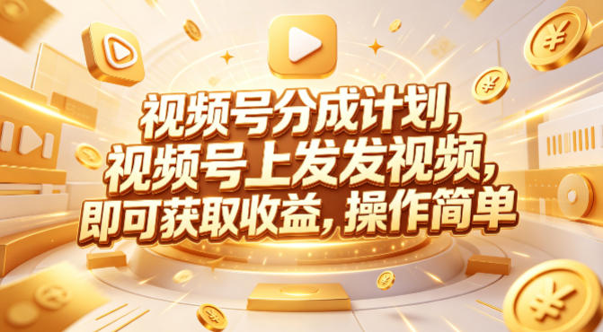 视频号分成计划，599元众筹的Red团队课程，视频号上发发视频，即可获取收益，操作简单-学链网创