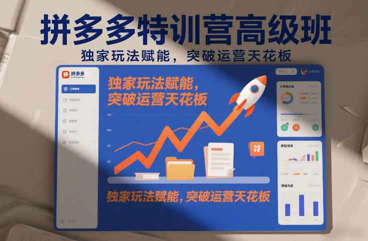 拼多多特训营高阶班，独家玩法赋能，突破运营天花板(更新26年4月18日)-学链网创