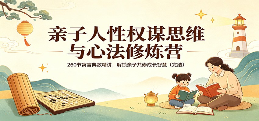 亲子人性权谋思维与心法修炼营：260节寓言典故精讲，解锁亲子共修成长智慧(完结)-学链网创