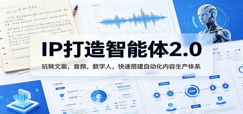 IP打造智能体2.0：玩转文案，音频，数字人，快速搭建自动化内容生产体系-学链网创