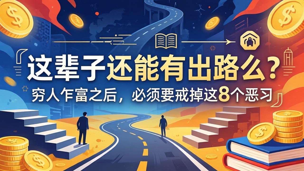 关于人生两篇付费文章【这辈子还能有出路么？】【穷人乍富之后，必须要戒掉这8个恶习】-学链网创