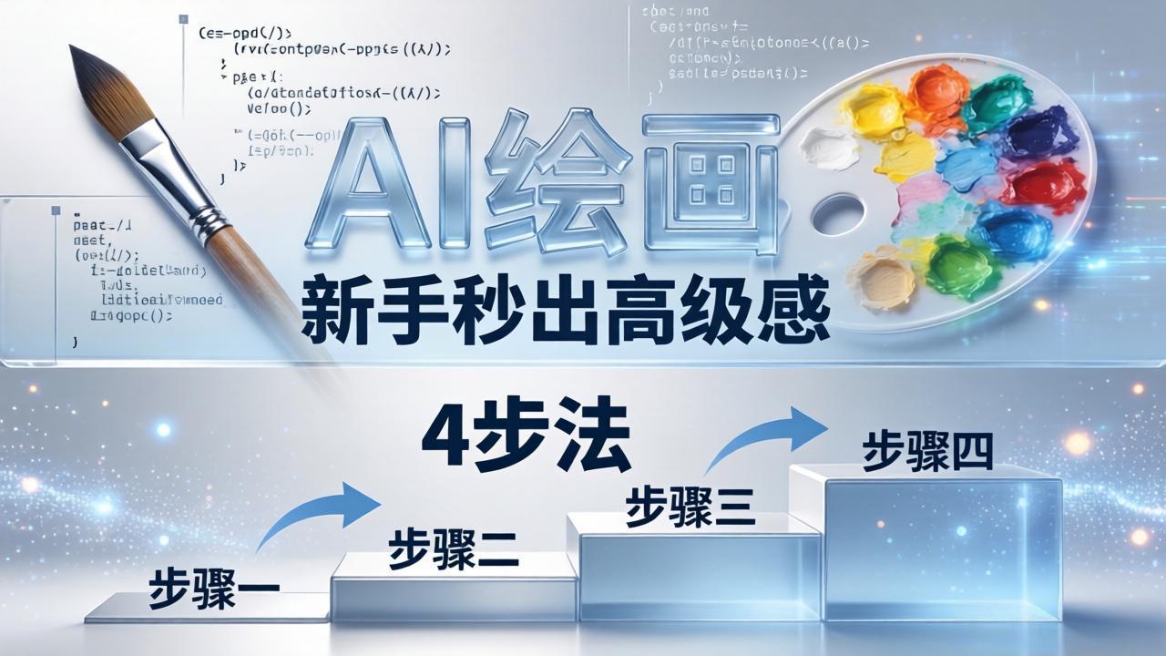 AI绘画入门别再硬磕了！即梦4步法：万能提示词公式+BRTR框架，新手秒出高级感-学链网创