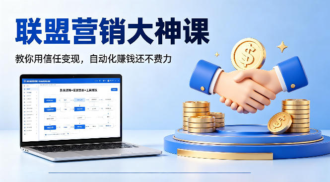 联盟营销大神课，教你用信任变现，自动化賺钱还不费力【原创双语字幕】-学链网创