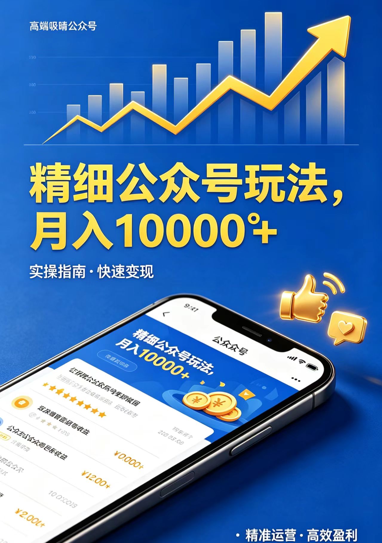精细公众号玩法，月入10000+，实操指南，快速变现-学链网创