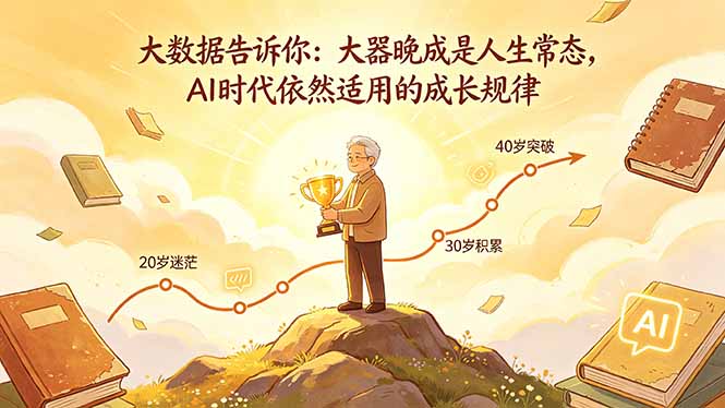 付费文章：大数据告诉你：大器晚成是人生常态，AI 时代依然适用的成长规律-学链网创