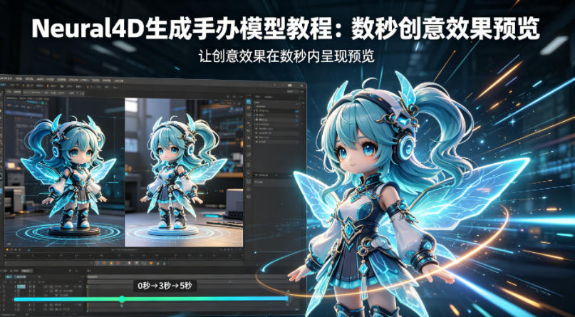 Neural4D生成手办模型教程，让创意效果在数秒内呈现预览-学链网创