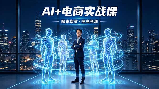 AI+电商实战课，1人+N个AI 智能体，把SOP变AI员工，实现降本增效提高利润-学链网创