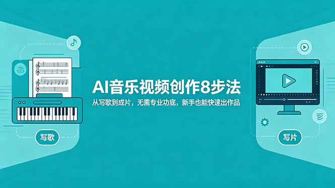 AI音乐视频创作8步法：从写歌到成片，无需专业功底，新手也能快速出作品-学链网创
