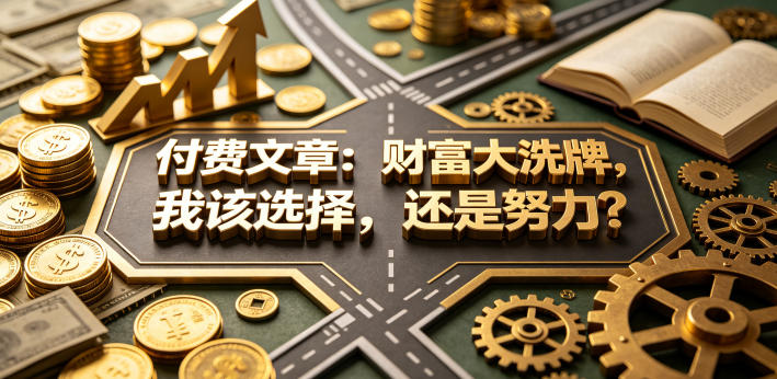 付费文章：财富大洗牌，我该选择，还是努力？-学链网创