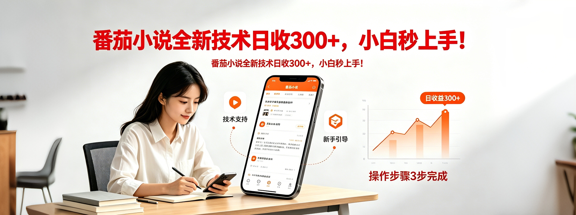 番茄小说全新技术全新玩法!无脑日收300+-学链网创