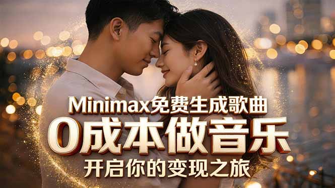 Minimax免费生成歌曲实测！0成本做音乐，说唱流行Lofi一键生成-学链网创