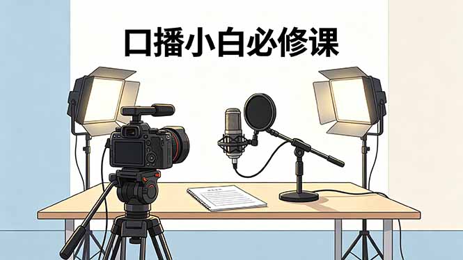 口播小白必修课:录像收音灯光设备+脚本撰写,搭专业级录制场景-学链网创
