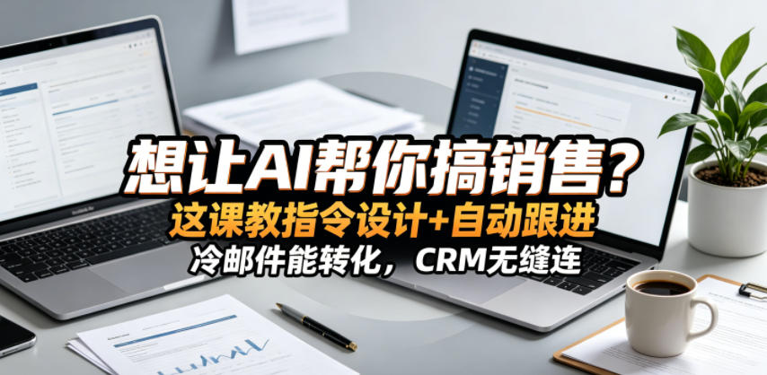 想让AI帮你搞销售？这课教指令设计+自动跟进，冷邮件能转化，CRM无缝连！【原创双语字幕】-学链网创